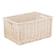 image 6 of Medium Wicker White Wash Storage Open Basket | White | White