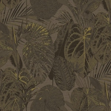 Sample of Exotic Oasis Wallpaper in Chocolate Brown Multi