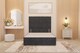 image 2 of Divan Bed Base with Plain Floor Standing Headboard Plush Velvet | Grey | Charcoal