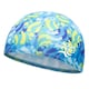 image 1 of Baby Girl & Boy Patterned Fabric Swimming Cap | Flexible Comfortable Toddler Fit | Blue | Blue | One Size | 1