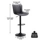 image 4 of Living and Home Set of 2 Gas Lift Faux Leather Bar Stool - Black