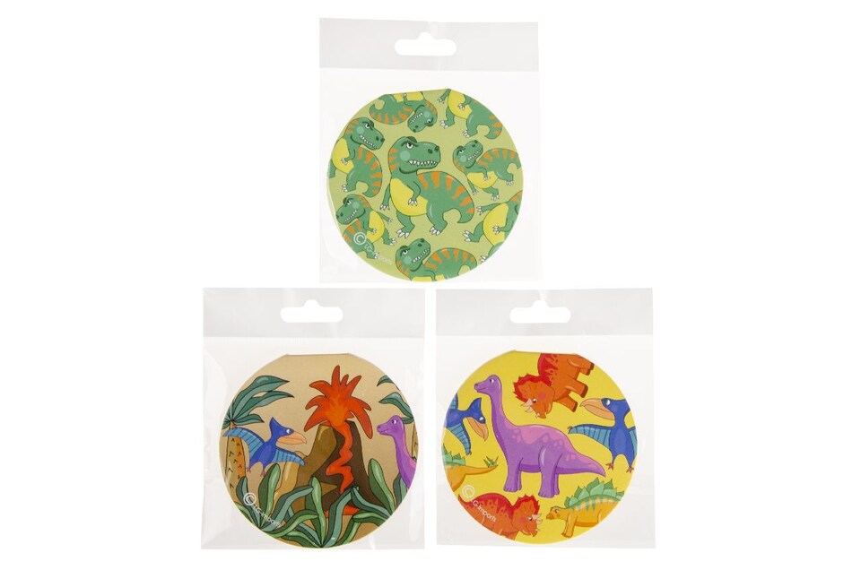 image 1 of Pack of 12 Round Dinosaur Design Notebook 8cm