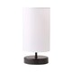 image 1 of ValueLights Francis Matte Black Touch Table Lamps White Shades | Black | White