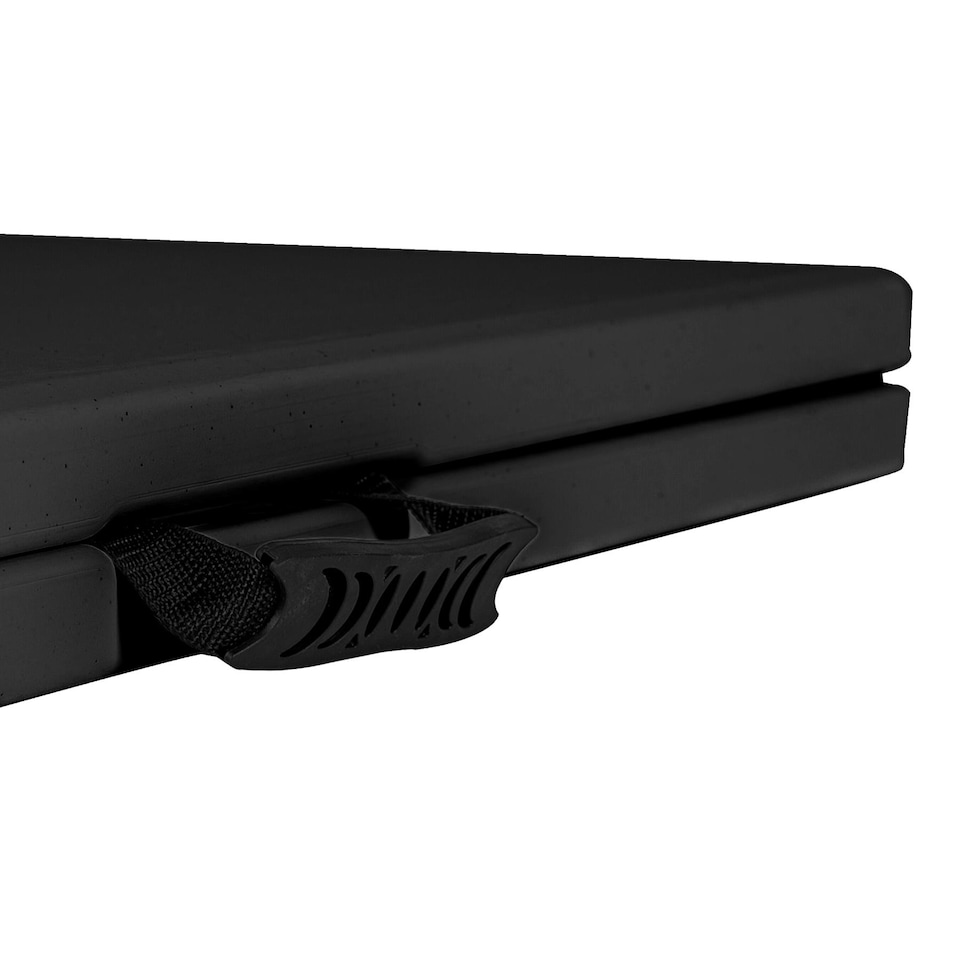 image 1 of Harbour Housewares Folding Camping Picnic Table & Bench Set - 180cm (6ft) - Black | Black | Black