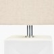 image 4 of Rectangle White Ceramic Tall Table Lamp | White | White | 1