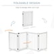image 4 of PawHut Freestanding Pet Gate w/ 2 Support Feet for Doorways Stairs White