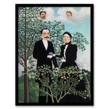 Past and Present Philosophical Thought Rousseau Framed Wall Art Print 12X16"