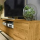 image 7 of TV Unit 200cm Oak Finish with Matching Oak Fronts on Black Frame Multi | Oak