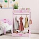 image 9 of AIYAPLAY Kids Clothes Rail w Storage Shelves for Bedroom, Nursery, Pink