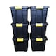 image 1 of 6 x 42L Heavy Duty Storage Tubs Sturdy, Lockable, Stackable and Nestable Design Storage Chests with Clips in Black