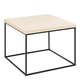 image 1 of Barossa Coffee Table with Travertine Rough Paper Top & Black Powder Steel Base 60cm