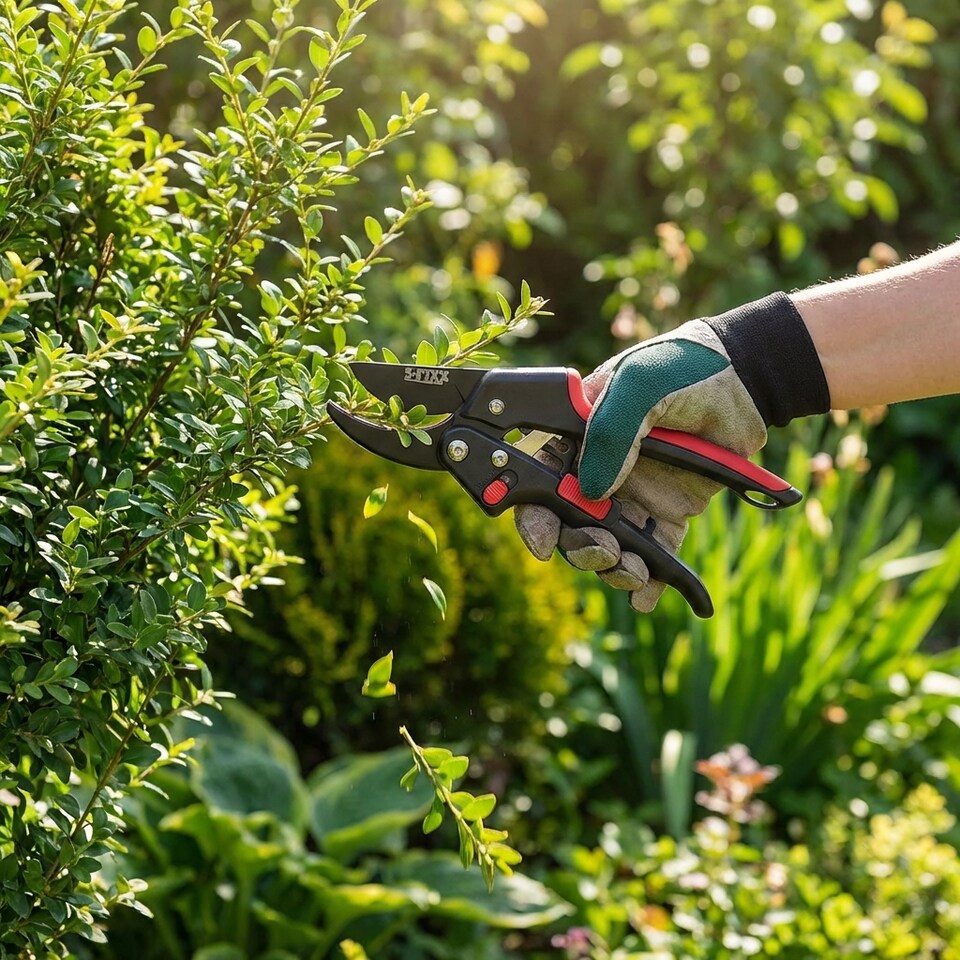 image 1 of S-FIXX Heavy-Duty 2-in-1 Ratchet Secateurs, Bypass Secateurs & Garden Pruning Shears