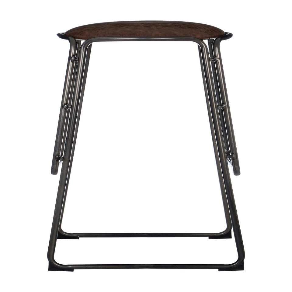 image 1 of Interiors by Premier Versatile Design Mocha Bar Stool With Gunmetal Legs, Durable Bar Stool, Sleek Minimalist Kitchen Stool