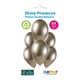 image 3 of Shiny Prosecco Gold Bio Latex Balloons 33cm / 13 in - Pack of 6