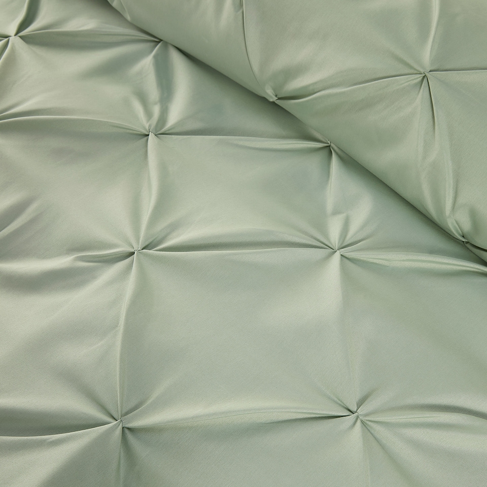 image 1 of Serene Lara Duvet Cover Set Steel/Sage