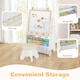 image 7 of COSTWAY Kids Art Easel 4-in-1 Toddler Activity Table Set w/ Whiteboard Natural
