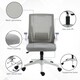image 5 of Vinsetto Mesh Office Chair with Lumbar Support, Flip-up Arm, Wheels, Grey