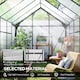 image 5 of Outsunny 6x8ft Walk-In Polycarbonate Greenhouse Plant Grow Galvanized Aluminium