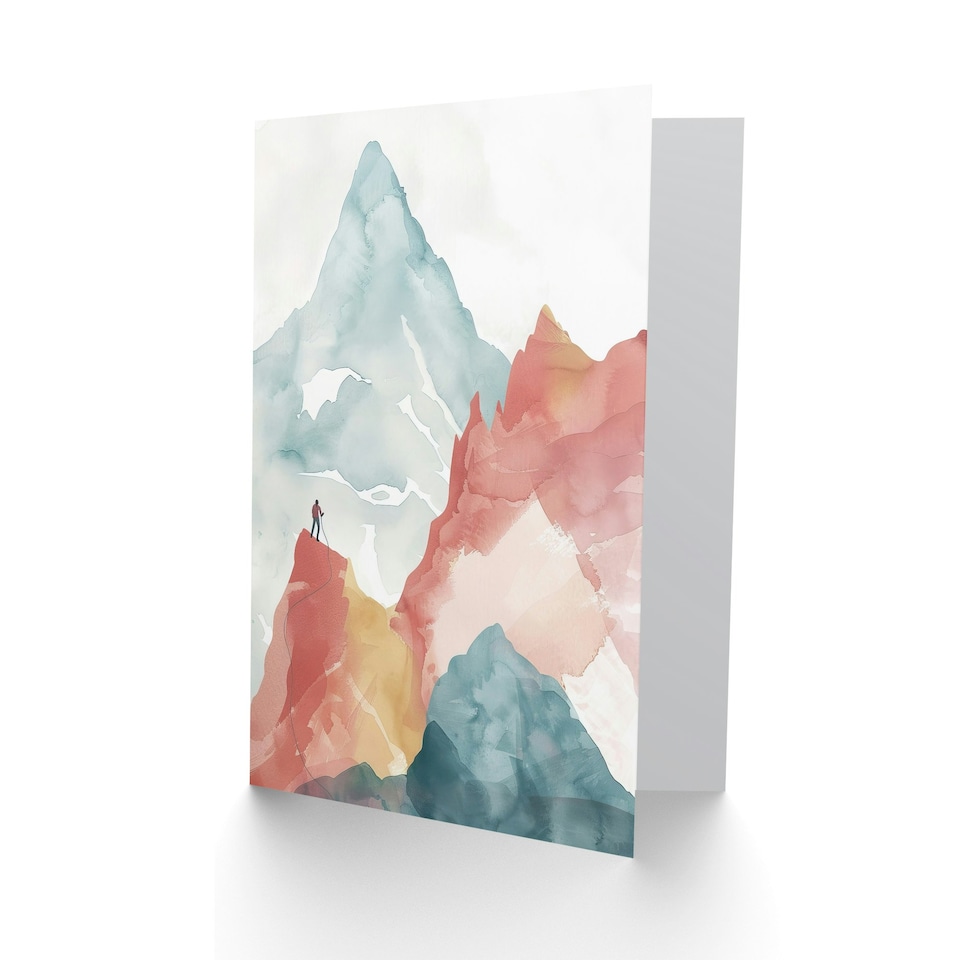 image 1 of Hills Hiking Adventure Light Soft Hiker Him Her Birthday Card