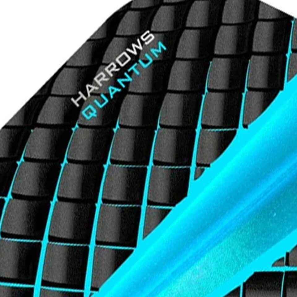 image 1 of Harrows 100 Micron Quantum Dart Flights Set (Pack of 3) - Charcoal Grey/Royal Blue - One Size
