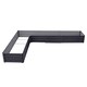 image 1 of Living and Home L-Shaped Galvanized Steel Raised Garden Bed, Black | Black | L207 x W277 x H30 (cm)
