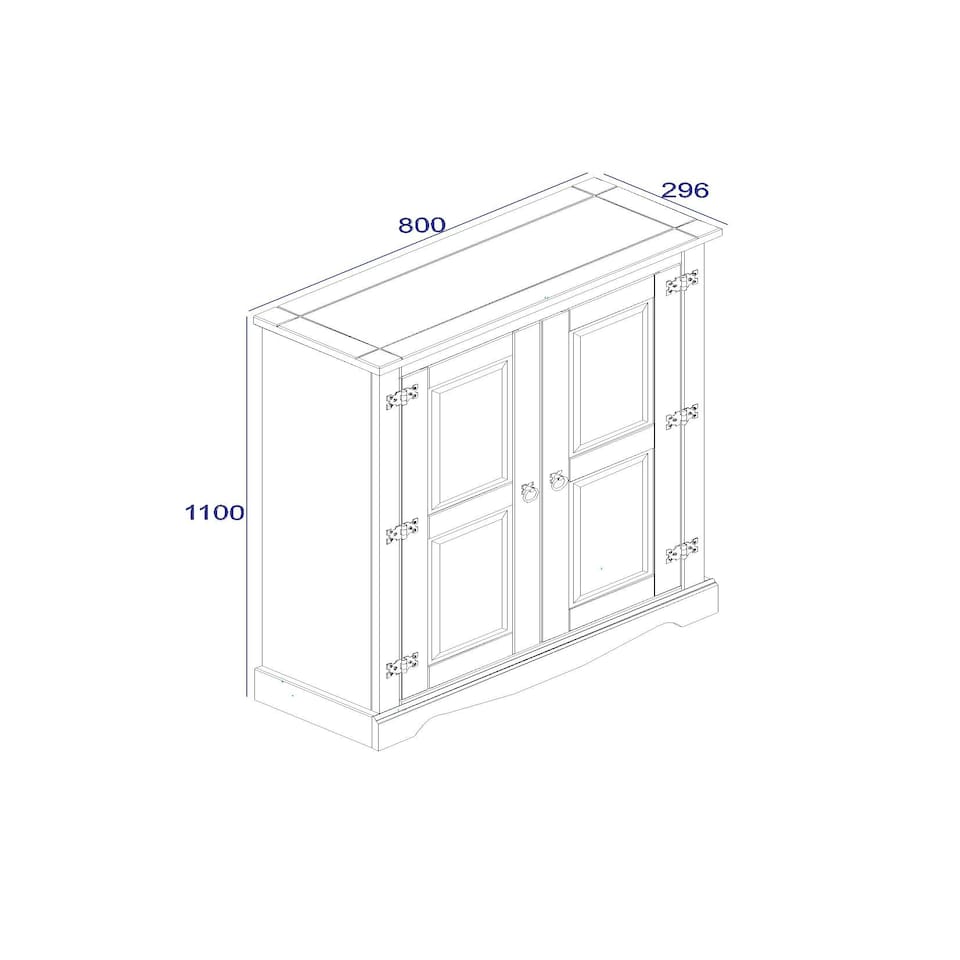 image 1 of Corona White, 2 Door Cupboard Unit White