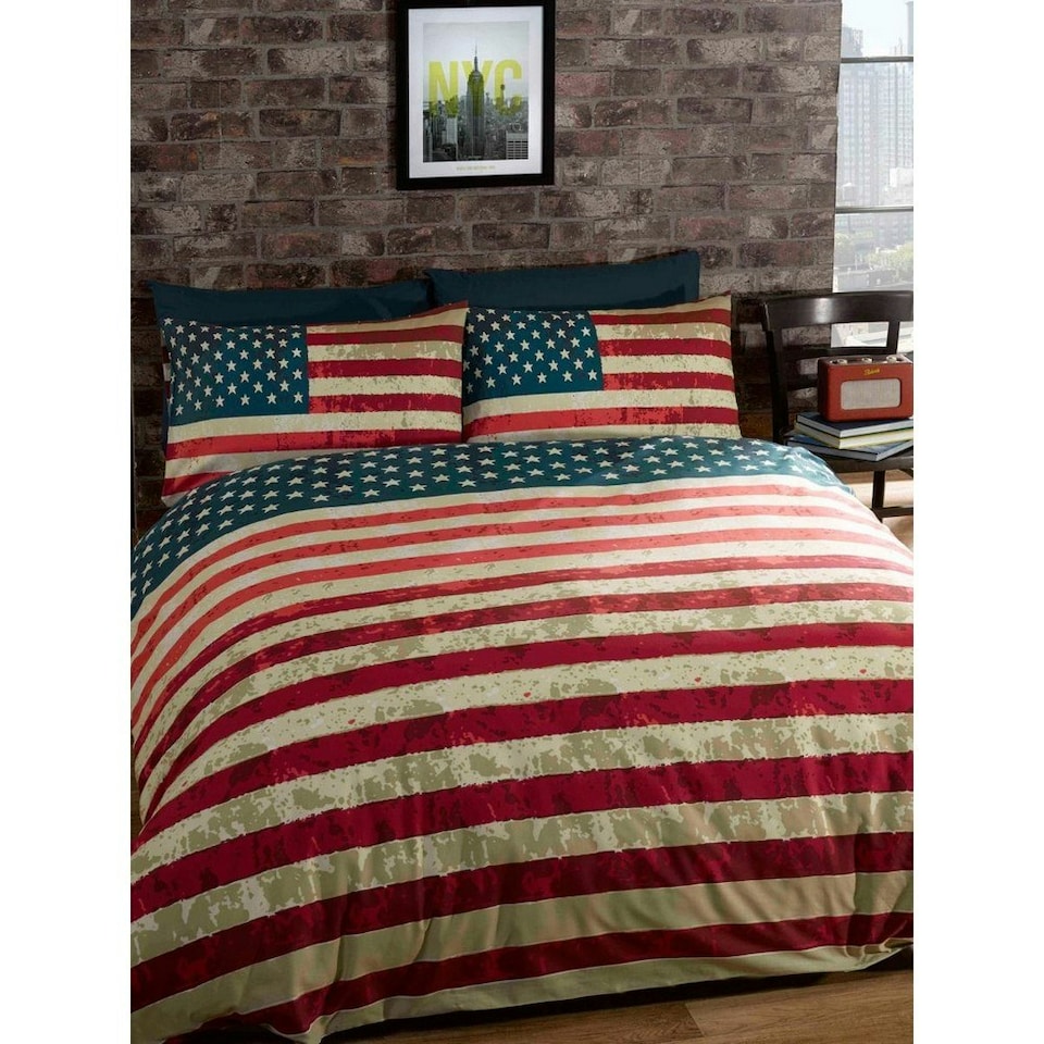 image 1 of Catherine Lansfield New York Skyline Duvet Cover Set - Multicoloured - Double Multi | Double