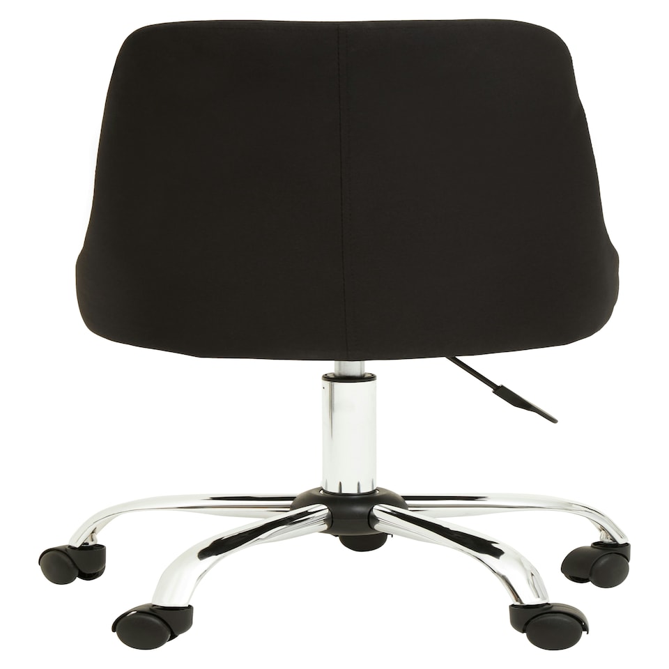 image 1 of Interiors by Premier Brent Black And Chrome Home Office Chair