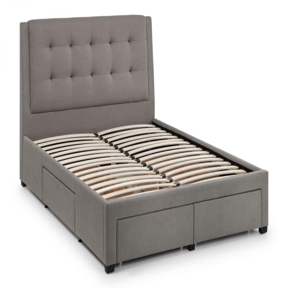 image 1 of Premium - Grey 4 Drawer Bed - Double 4ft 6" (135cm)