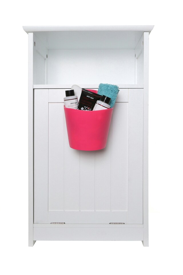 image 1 of Interiors By Premier Captivating Hot Pink Plastic Storage Caddy,Radiant Storage Basket,Utility Basket,Multi-Purpose Container | Pink