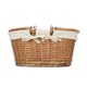 image 3 of Small Swing Handle Shopping Basket With White Lining | White | White | L