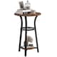 image 1 of HOMCOM 3-Tier Small End Table Industrial 38 cm Round Side Table Rustic Brown | Brown