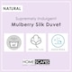 image 6 of Homescapes 4.5 Tog Duvet Luxury Mulberry Silk for Spring or Summer Lightweight Hypoallergenic, Double | White | Double