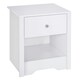 image 6 of HOMCOM Bedside Table Unit Drawer Shelf Cabinet Chest Solid Wood Bedroom