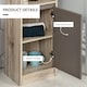 image 5 of HOMCOM Narrow Bathroom Storage Cabinet with Open Compartment, Oak