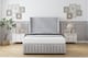 image 1 of Sloomy Marlborough Silver Naples Divan Bed With Mattress 2 Drawers Footend With 54" Wingback Headboard & 12" Matching Footboard 4'6 Double | Silver | Silver | Double | 1