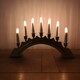 image 2 of 45cm Premier Christmas Candlebridge with 7 Bulbs in Light Wood Mains Powered