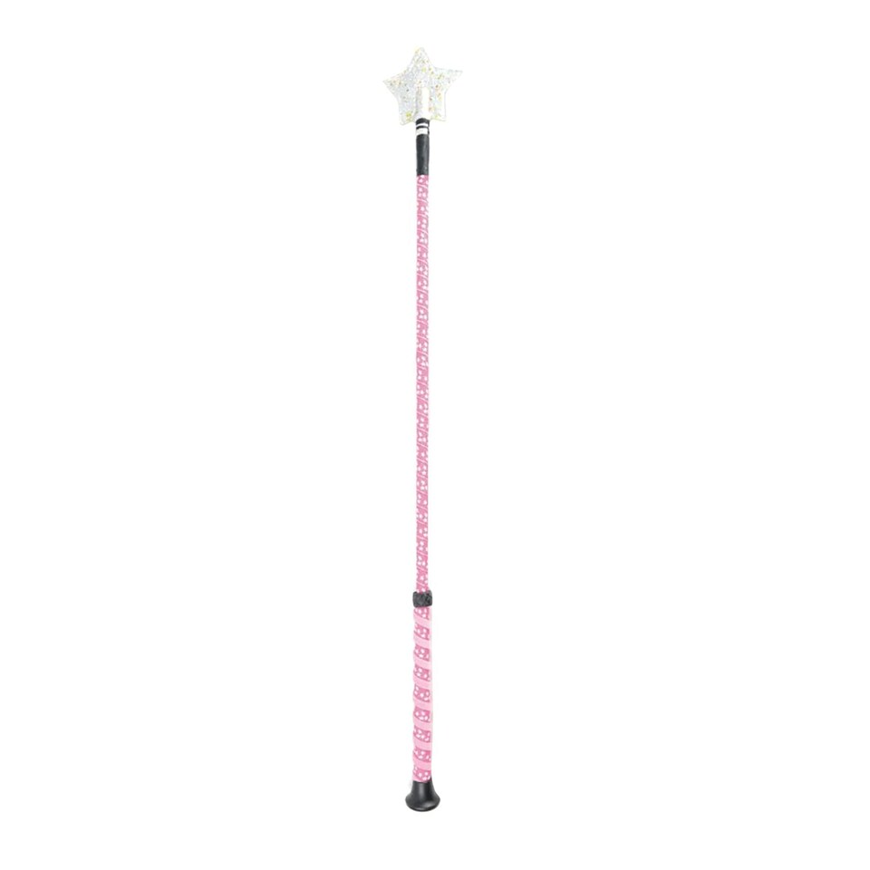 image 1 of HySCHOOL Spiral Star Riding Whip - Pink - 65cm
