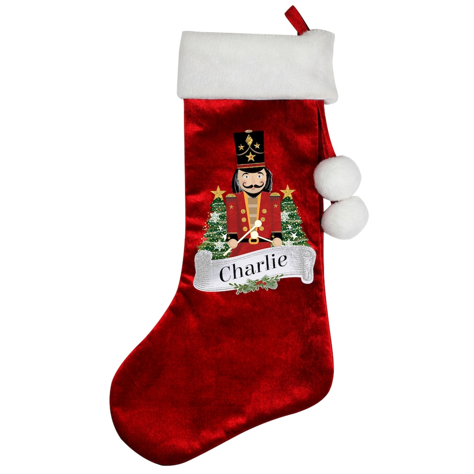 image 1 of Personalised Nutcracker Red Stocking