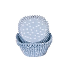 Dots Baby Blue Cupcake Cases - Pack of 72