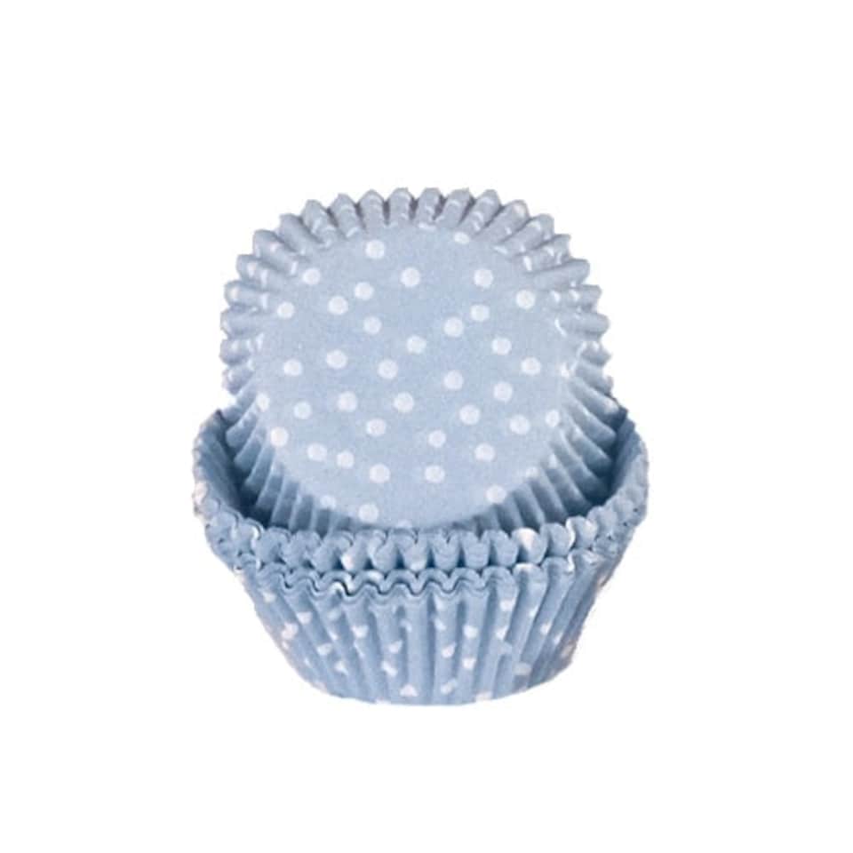 Dots Baby Blue Cupcake Cases - Pack of 72