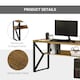 image 6 of HOMCOM Computer Desk Writing Desk Home Office PC Laptop Workstation with Storage Shelf 120 x 60 x 76cm Black Brown Wood Effect