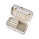 image 2 of Living and Home Portable Mini Jewelry Box Organizer-White | White