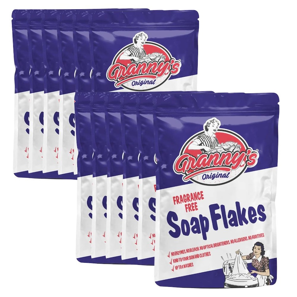 Granny's Original Soap Flakes Fragrance Free 425g Multipack 12