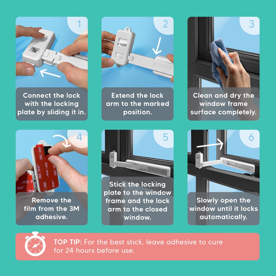 image 1 of Aycorn Baby Window Lock White