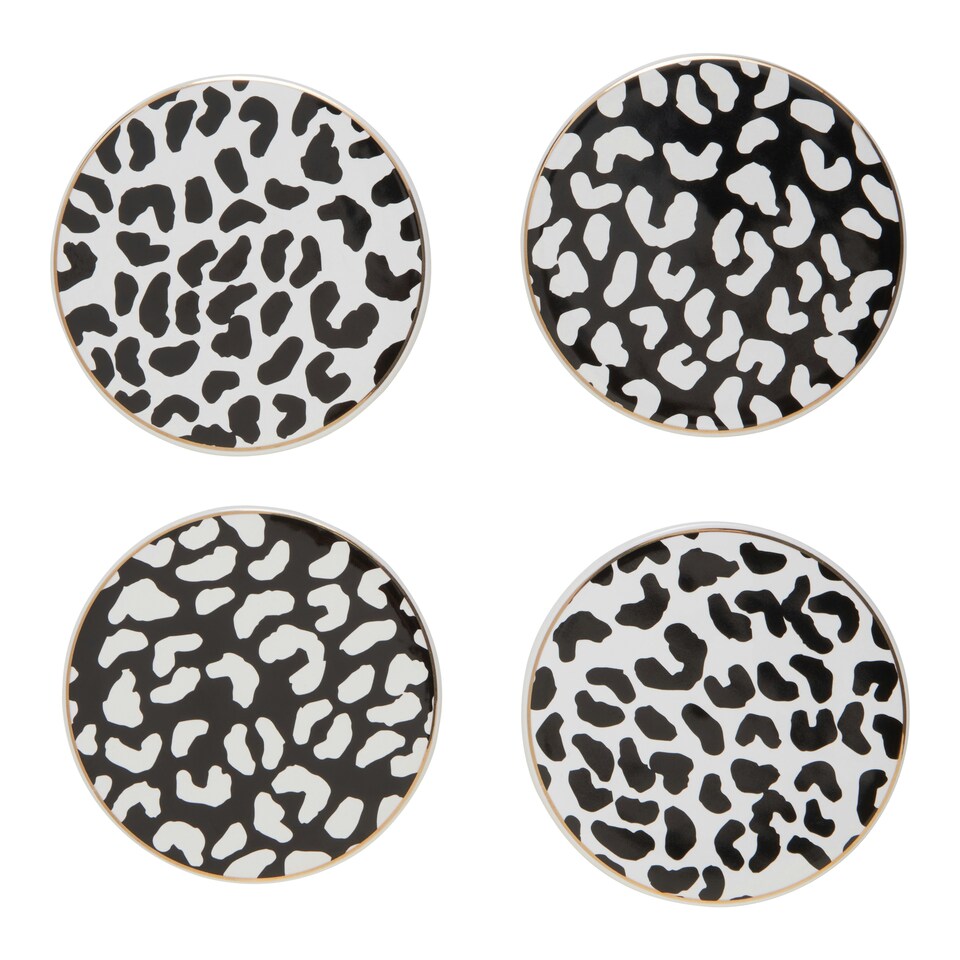 image 1 of Interiors By Premier Minimalist Set Of Four Coasters,Handcrafted Drink Coasters With Delicate Gold Accent,Coasters For Home Décor
