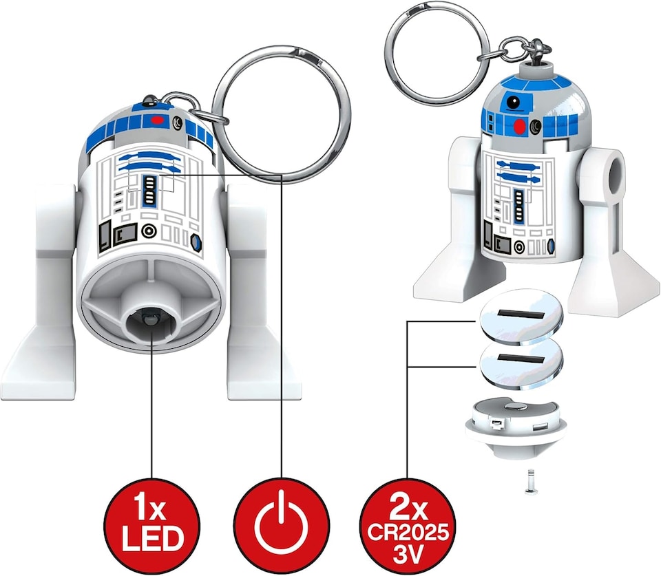 image 1 of Lego Key LED Light Star Wars - R2D2