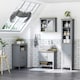image 4 of kleankin Bathroom Floor Storage Cabinet Standing Unit W/ Doors Adjustable Shelf