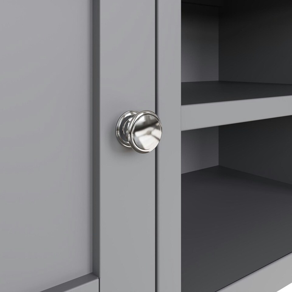 image 1 of Taberno Oak 2 Door TV Unit Dove Grey Grey