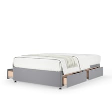 Super Ortho Orthopaedic Silver Plush Velvet 4 Drawer Divan Set King Size